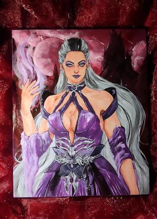 Синдел мортал комбат sindel mortal kombat картина ручной работы