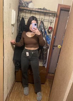 Джинсы серые