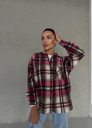 Женская рубашка в клетку