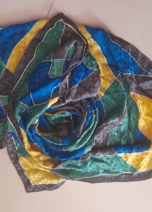 Платок саржевый щек, винтаж. большой