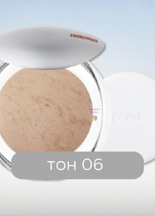 Пудра для лица pupa тон 06 luminys silky baked face powder