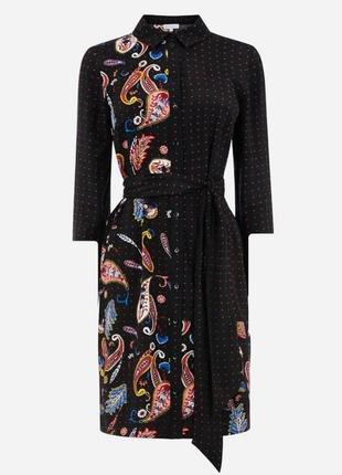 Сорочка сукня халат з малюнком чорне плаття на гудзиках m