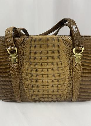 Винтажная сумка из искусственной кожи крокодила с тиснением