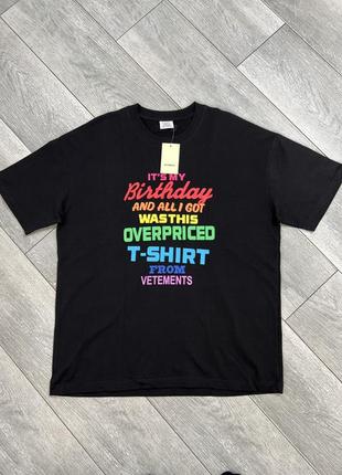 Vetements плотная хлопковая футболка