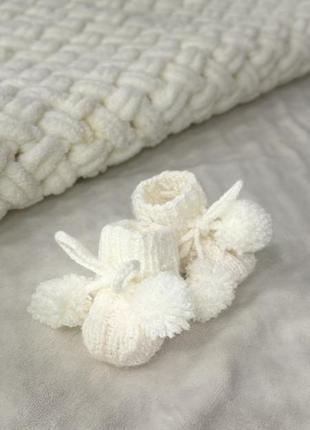 Вʼязані пінетки для немовлят