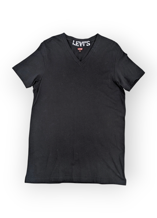 Черная коттоновая футболка levis базовая мужская футболка