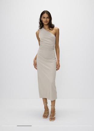 Платье миди на одно плечо reserved zara