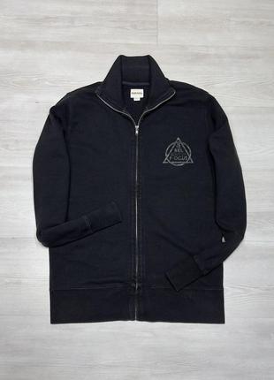 Diesel брендова чорна кофта на замку оригінал