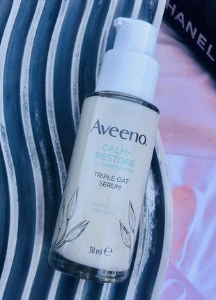 Тройная овсяная укрепляющая сыворотка aveeno calm + restore tm