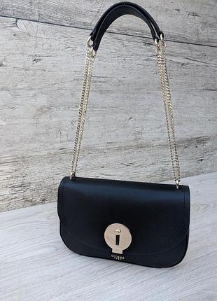 Guess кожаная сумка кросс боди