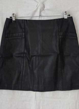 Спідниця міні з екошкіри  new look роз. 46