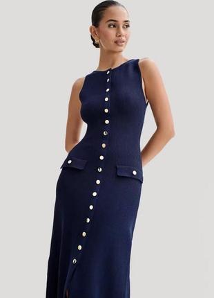 Трикотажное/вязанное длинное облегающее платье в стиле sandro paris