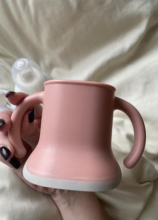 Поильник beaba 3 в 1 evoluclip training cup, 150 мл, розовый