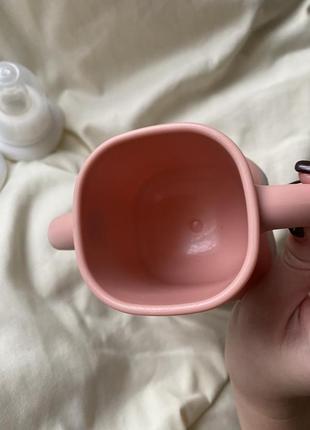 Поильник beaba 3 в 1 evoluclip training cup, 150 мл, розовый