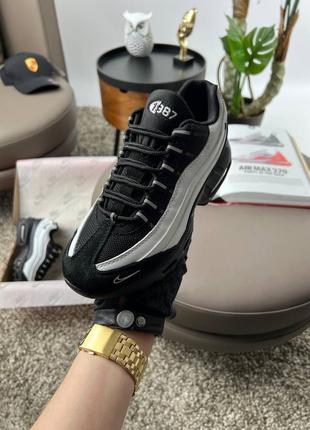 Женские кроссовки nike air max 95 white black9 фото