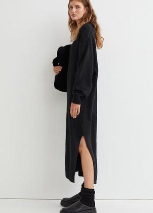 Тепла вʼязана сукня, поло, довга, h&m