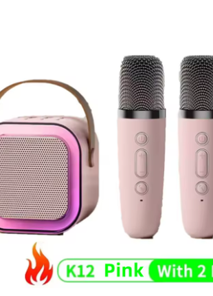 Колонка-караоке для дітей і два бездротові мікрофони bluetooth