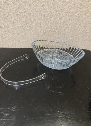 Конфетница с ручкой, фруктовница с ручкой, ваза для конфет с ручкой