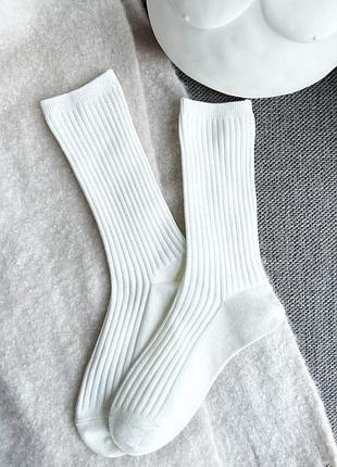Жіночі зимові високі кашемірові шкарпетки корона 36-41р .в рубчик без махри