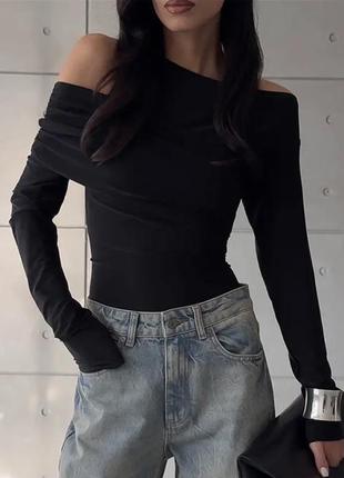 Кофта,с открытым плечом,кроп топ,топик