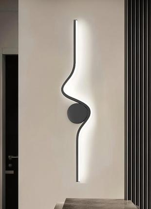 Сучасне бра світильник настінний - чорний 80 см.