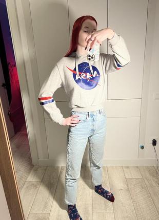 Худи nasa h&amp;m размер хs на флисе 3