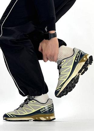 Кроссовки salomon xt-6 beige grey 4