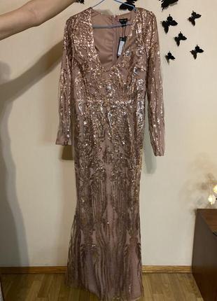 Платье в пайетку boohoo