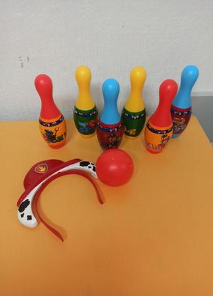 Ігровий набір боулінг щенячий патруль з маскою,