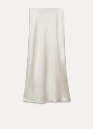 Атласная юбка zara