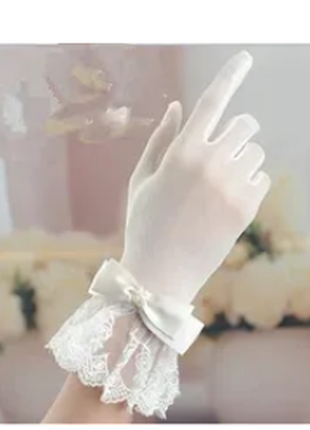 Перчатки, перчатки ретро, классические, элегантные, иворые