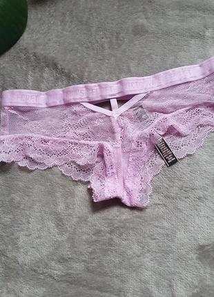 Шикарные нежного цвета трусики victoria's secret! xs - s!