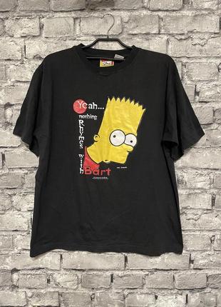 Винтажная футболка с принтом симпсоны мультфильм мерч майка the simpsons vintage 2000’s bart merch rare retro matt grogning griffins family south park