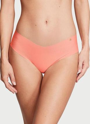 Персиковые бесшовные трусики чики victoria's secret