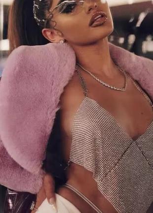 Топ кольчуга камни стразы