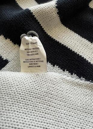 Черный широкий шарф с логотипом abercrombie & fitch4 фото
