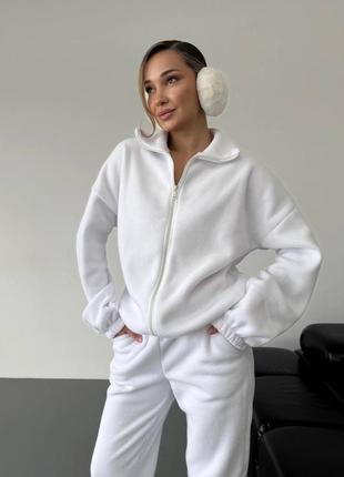 Женский спортивный костюм на молнии из флиса полар3 фото