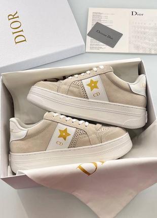 Кроссовки на платформе бежевые замшевые брендовые люкс качество