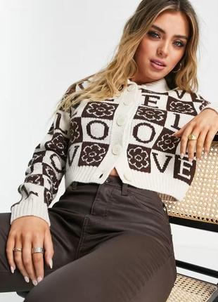 Укороченный кардиган скомиром bershka