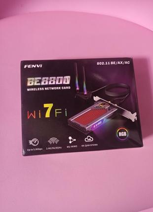 Новий wifi 7 адаптер для пк  fv-be8800rgb pcie wireless adapter bt 5.4