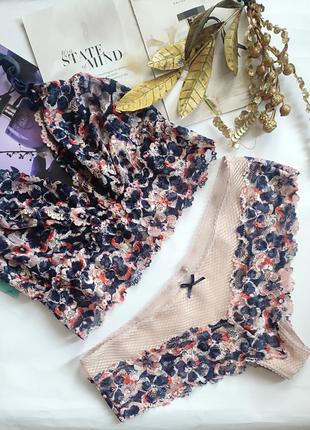 Комплект белья marks and spencer m 38 трусики бралет ажурный без косточек 75b 75c 80a 80b 70c 70d