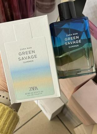Мужская туалетная вода zara man green savage summer (edt 90 ml) оригинал