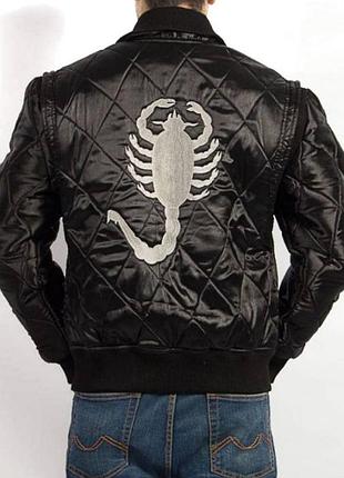 Куртка бомбер из фильма "драйв" drive раян гослинг скорпиона кожаная sukajan