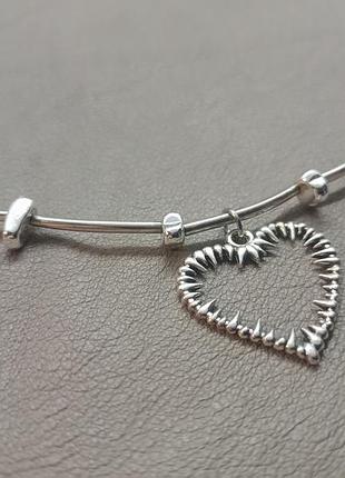 Чокер сердце кулон с зуцами