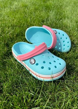 Детские кроксы сабо fun crocs crocband clog kids crocband kids ice classic/white детские кроксы сабо