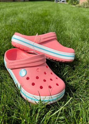 Детские кроксы сабо fun crocs crocband clog kids crocband kids melon/ice classic детские кроксы сабо