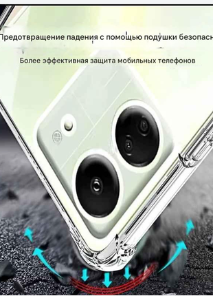 Прозорий силіконовий чохол для xiaomi redmi 13c 4g; росо с65