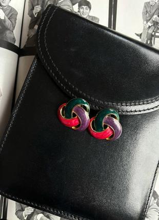 Винтажные серьги эмаль