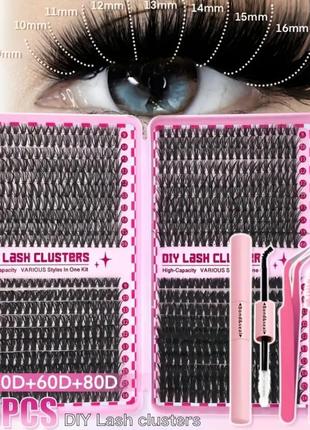 Накладные ресницы, ресницы для самостоятельной наращивания 800 пучков
