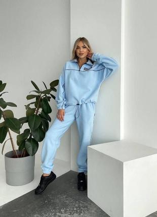 Флисовый костюм женский оверсайз 42-44/46-48/50-52